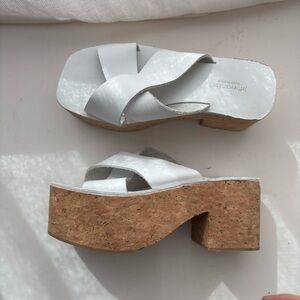 Jeffrey‎ Campbell Itzelia Heel Platform Slide Sandal Sz 38/US8